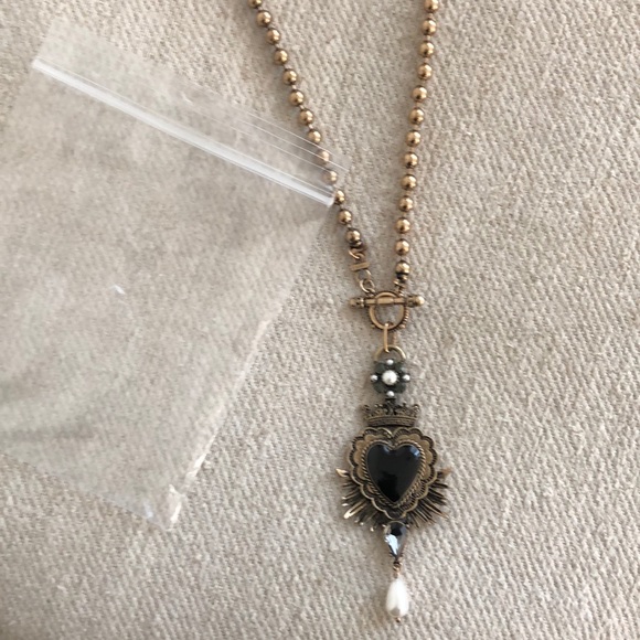 Free People Black heart clasp necklace - Picture 3 of 4